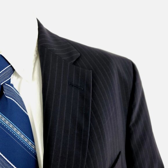 Jack Victor Select Vogue CT Wool Pinstripe 2 Button Suit Jacket 46R - Picture 2 of 8